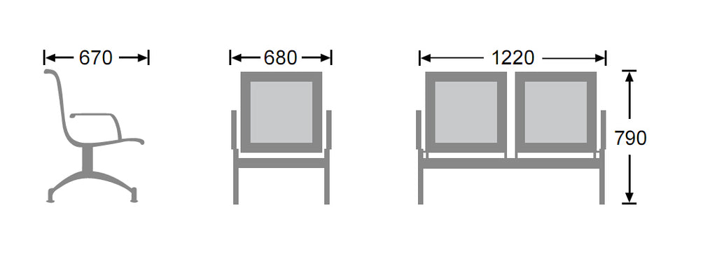 Heavy Duty Standard Steel - 1 Seater