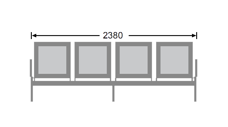 Heavy Duty Standard Steel Public Seating