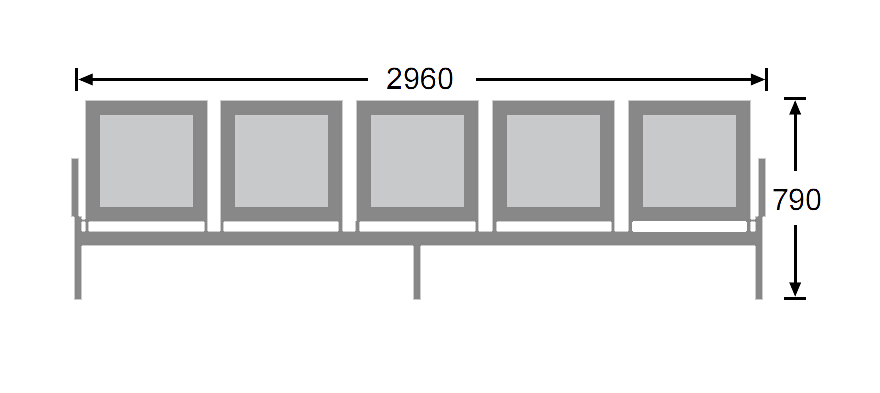 Heavy Duty Standard Steel Public Seating