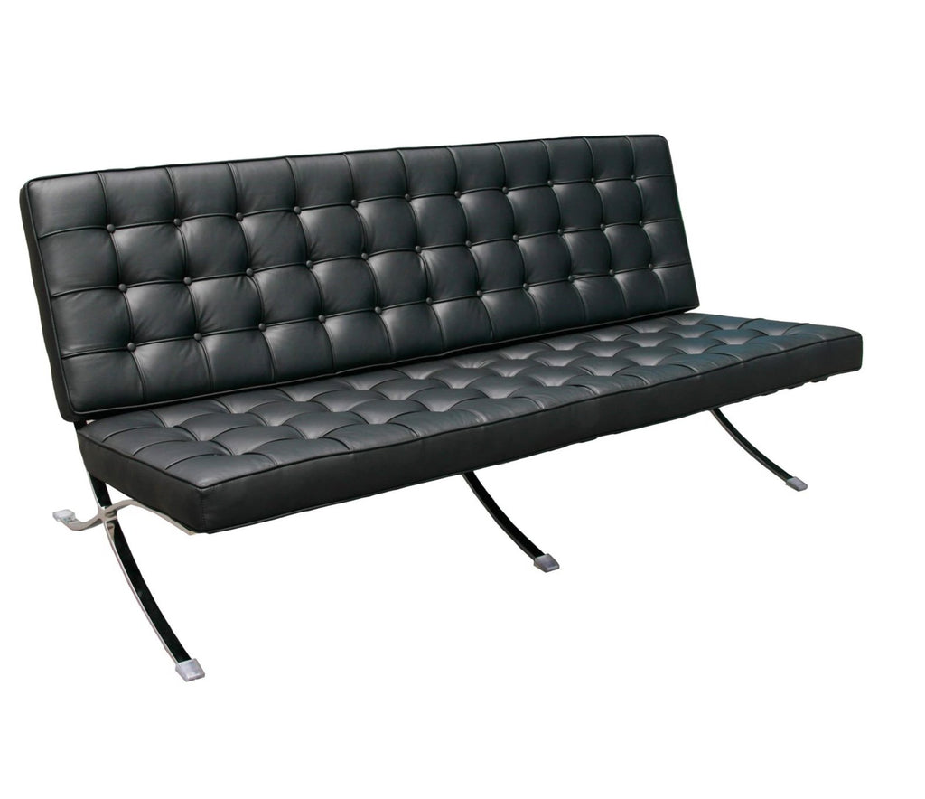 Barcelona – Von Der Rohe - 3 Seater Black