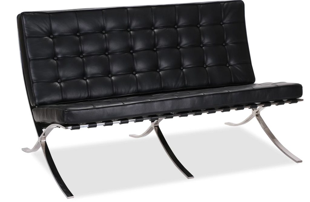 Barcelona – Von Der Rohe - 2 Seater Black